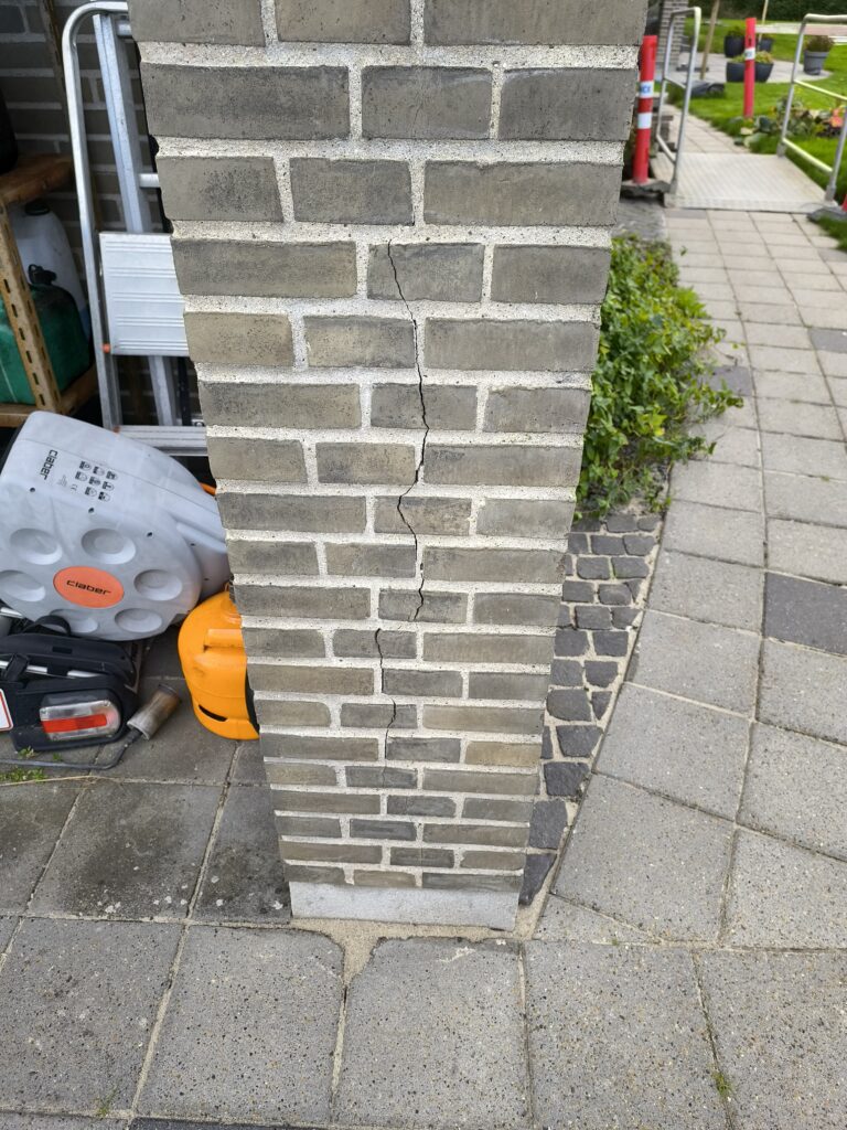 før-efter billede skift af sten